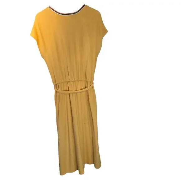 Tanglwood Yellow V-Neck Knit Dress w Pockets, Size 14 – Bright & Comfy [0345] - Picture 2 of 9